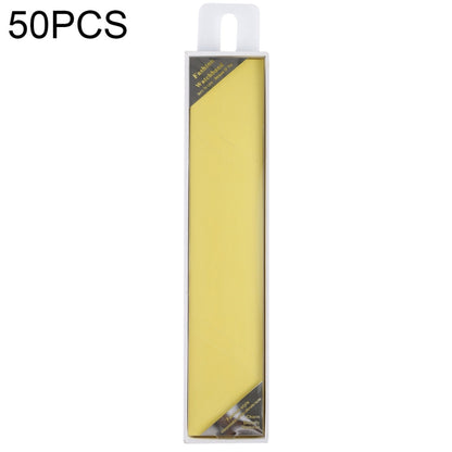Smart watch band packaging box, yellow insert with black label and white hanging tab