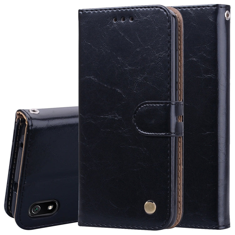 Black leather flip phone case with card slots and stand holder for Xiaomi Redmi 7A