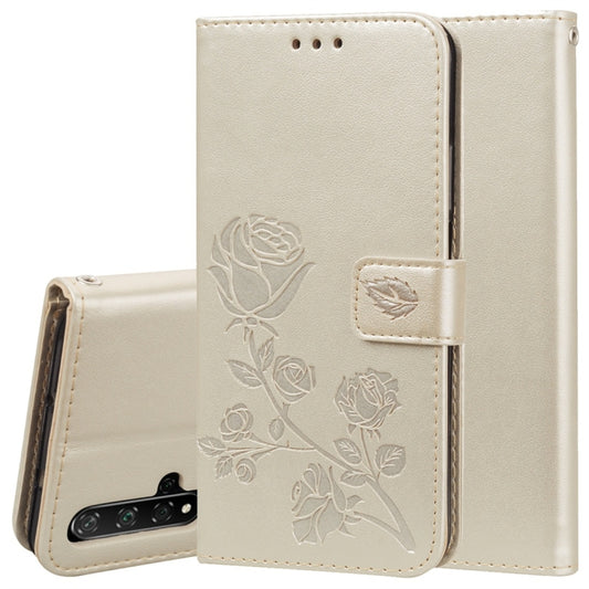 Ivory rose-embossed flip phone case with card slots and wallet holder