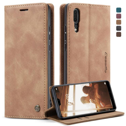 Beige leather phone wallet case, flip cover with card slot and kickstand