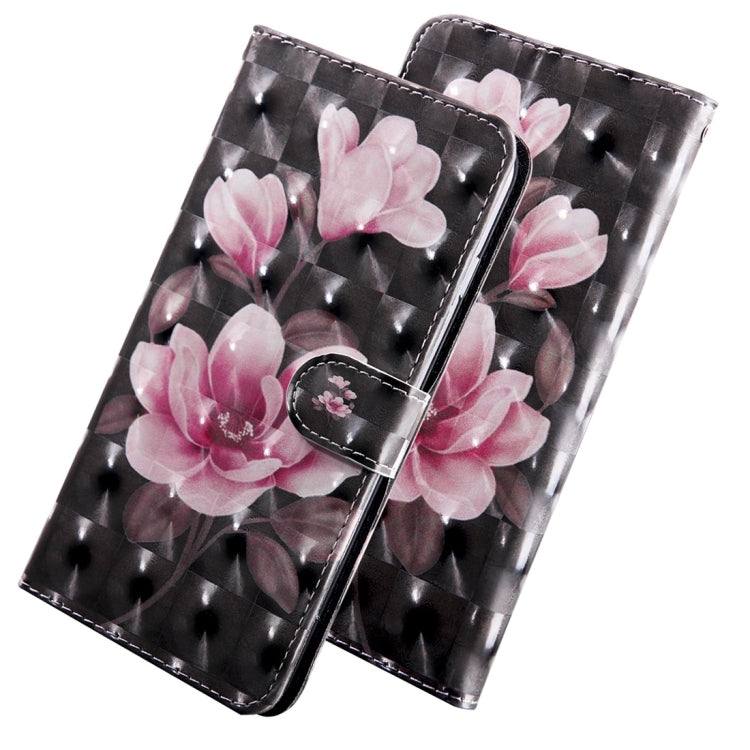 Flip phone wallet case with pink flower print and magnetic closure strap