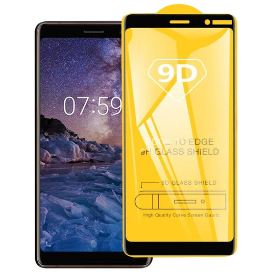 9D tempered glass screen protector film with full-screen adhesive, curved edges