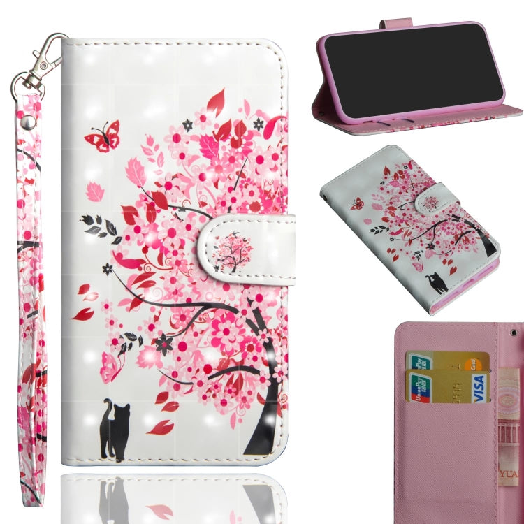 Pink floral butterfly flip leather phone case with wrist strap, card slots, and stand