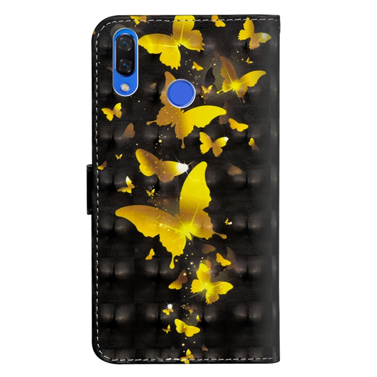 Phone wallet case with golden butterfly pattern, camera cutout, and magnetic clasp