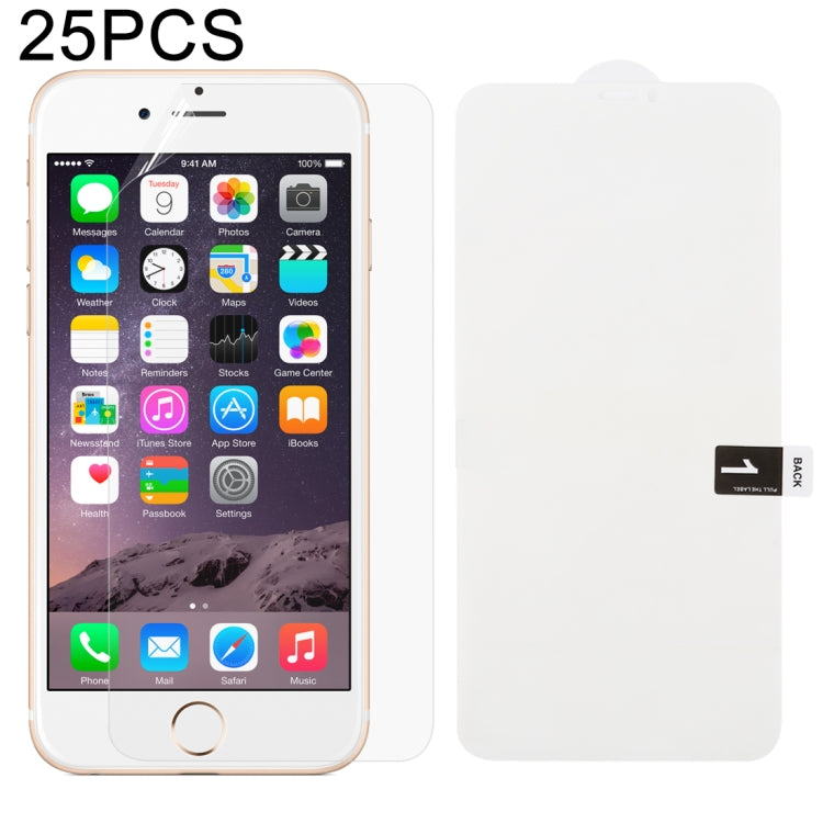 25-pack hydrogel front screen protector film sheets for smartphone, clear and flexible