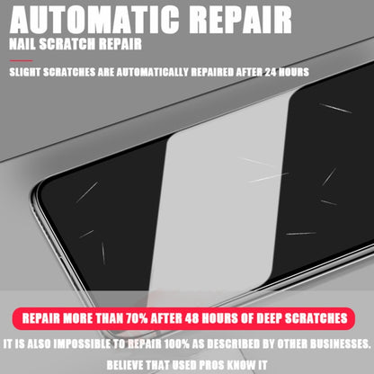 Hydrogel screen protector film with self-repair feature for minor scratches
