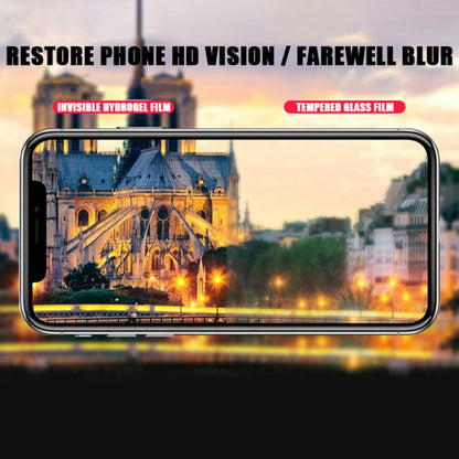 Hydrogel screen protector film for HD clarity on a smartphone front display