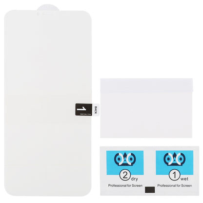 Hydrogel screen protector film kit with two installation instruction cards