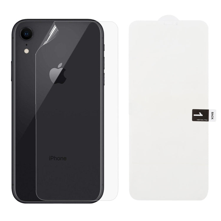 Hydrogel back protector film for iPhone XR, clear full-cover sheet with cutout
