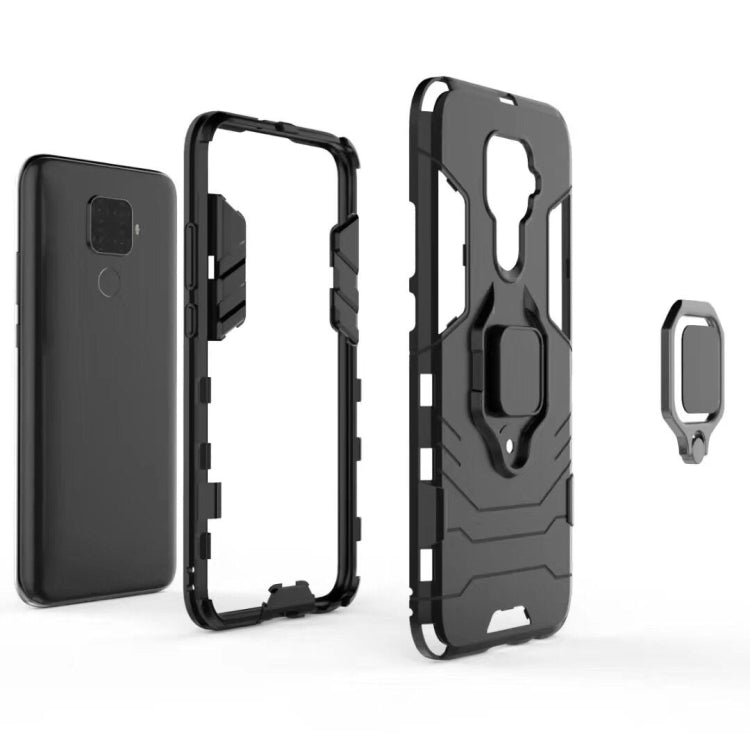 Black rugged TPU phone case with kickstand and raised camera protection