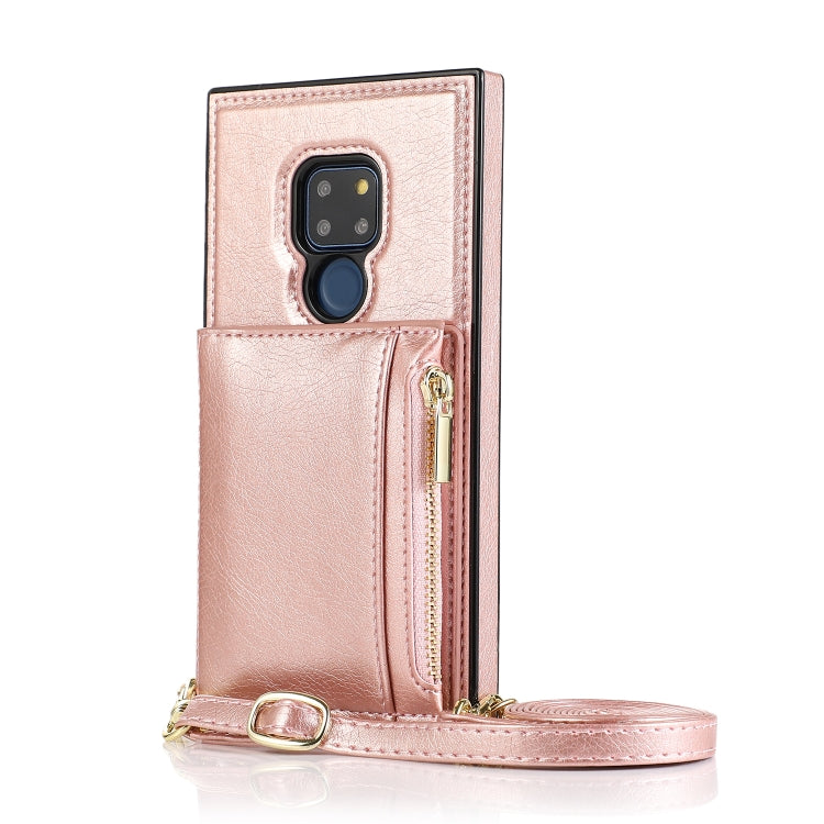 Rose gold leather-look wallet phone case with zipper and side phone camera cutout