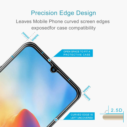 2.5D curved-edge tempered glass screen protector for phone, case-compatible design