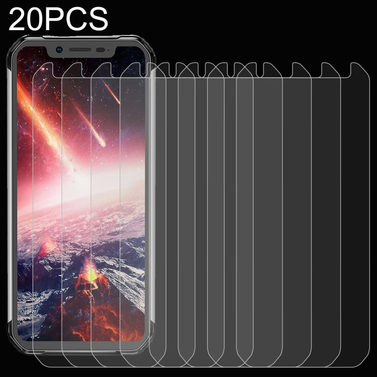 Set of 20 tempered glass screen protectors, clear with curved 2.5D edges