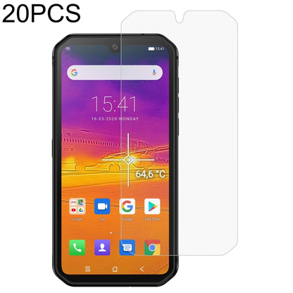 Clear 2.5D tempered glass screen protector over a phone display, 20-pack set