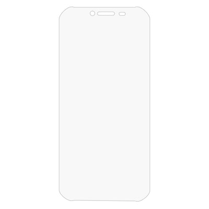 Tempered glass screen protector film sheet for mobile device, clear rounded shape