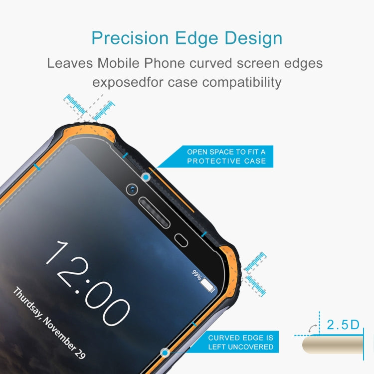 Tempered glass protector with 2.5D curved edge design for phone screen coverage