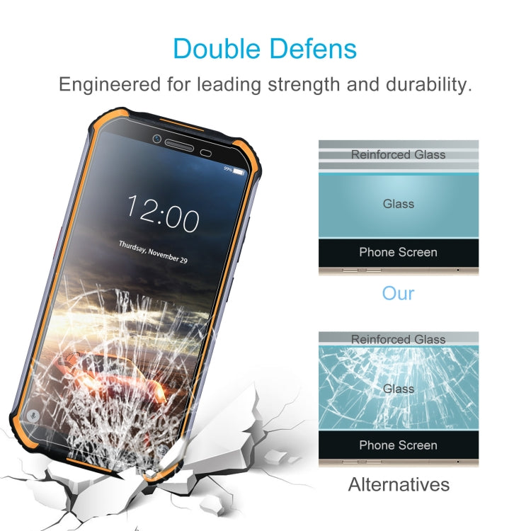 Tempered glass screen protector showing reinforced glass durability against impact and cracks.