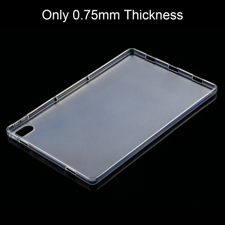 Ultra-thin transparent TPU tablet case with raised frame and port openings