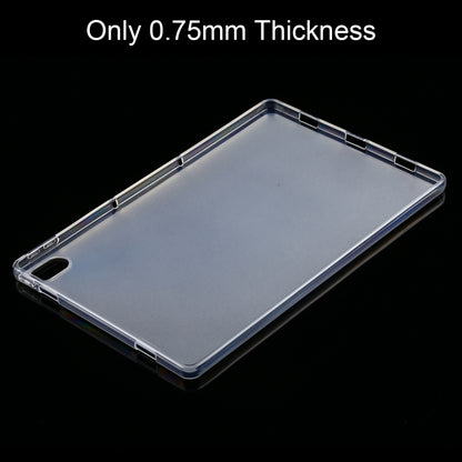 Ultra-thin transparent TPU tablet case with raised frame and port openings