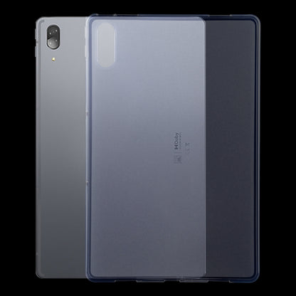 Set of transparent TPU tablet cases showing front cover and back alignment cutouts
