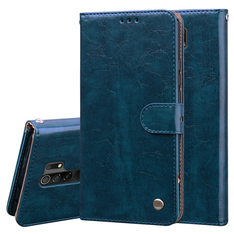 Blue flip wallet phone case with card pocket and camera cutout
