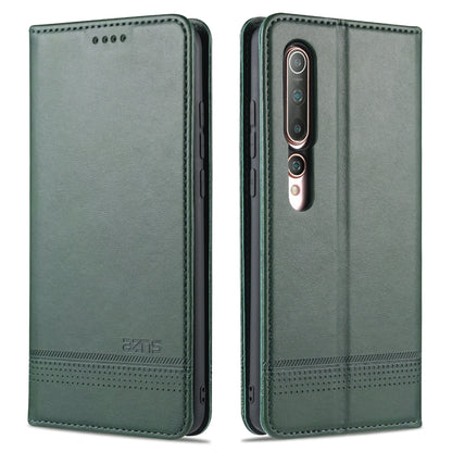 Magnetic flip leather phone case with perforated trim and camera cutout