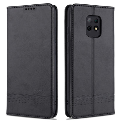 Magnetic flip leather phone case with perforated trim and camera cutout
