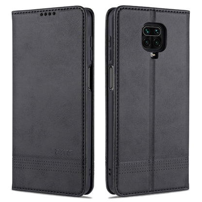 Black leather flip phone case with card slots; front and back cover with camera cutout.