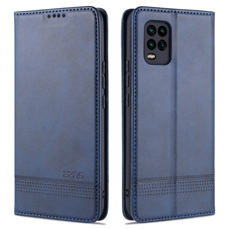 Light blue leather flip phone case with card slots; front and back cover with camera cutout.