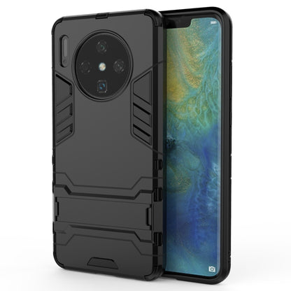 Shockproof TPU phone case with holder for Huawei Mate 30, black rugged design