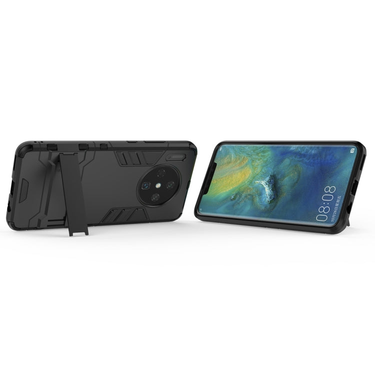 Shockproof TPU case with holder for Huawei Mate 30, black rugged armor style