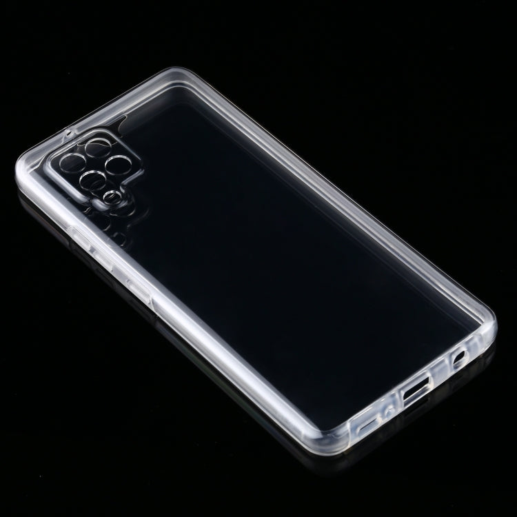 Transparent slim TPU phone case, angled view showing camera cutout