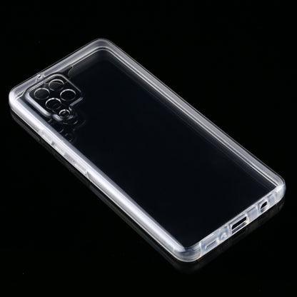 Transparent slim TPU phone case, angled view showing camera cutout