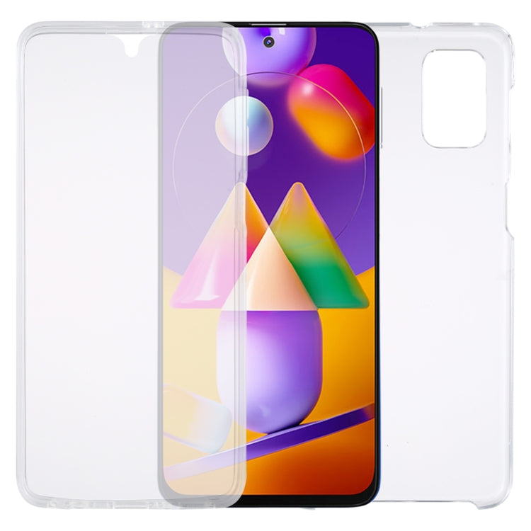 Transparent double-sided TPU phone case set with camera and port cutouts