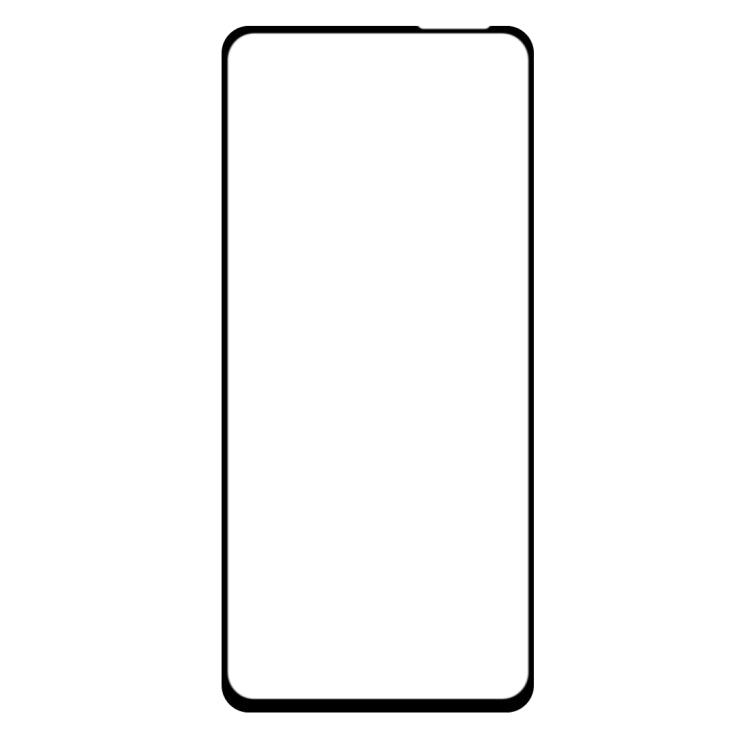 Tempered glass screen protector film with black border, full-screen coverage