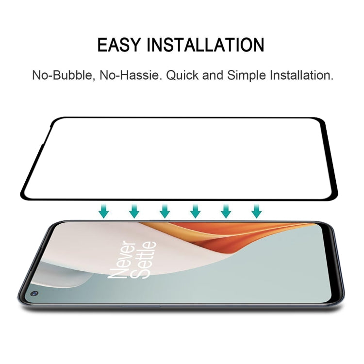 Easy-install tempered glass screen protector film placement with alignment arrows