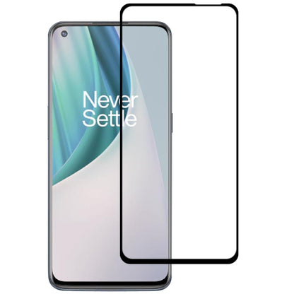 Full-coverage tempered glass screen protector film applied over smartphone front