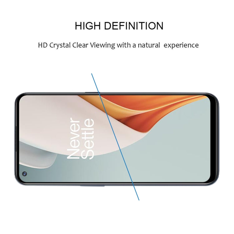 Full-screen tempered glass protector for phone, clear viewing panel with rounded corners