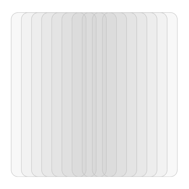 10-pack clear tempered glass screen protector films with rounded edges