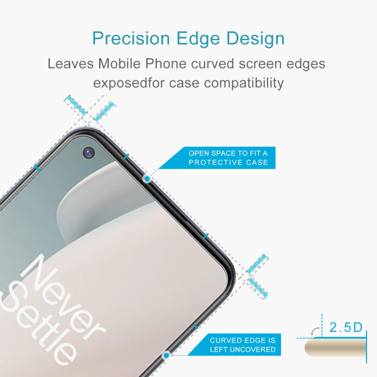 Tempered glass screen protector with curved edge coverage for case compatibility