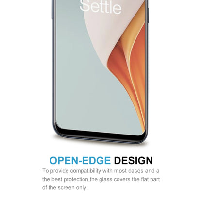 Tempered glass screen protector film with open-edge design for flat screen coverage