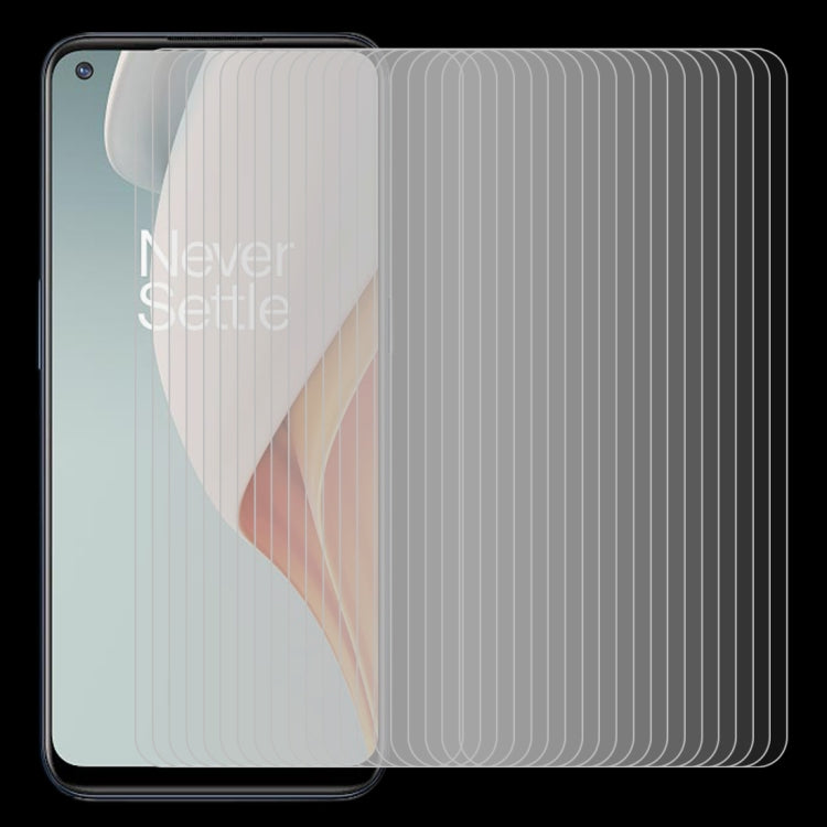 Set of 50 tempered glass screen protectors with curved surface overlays