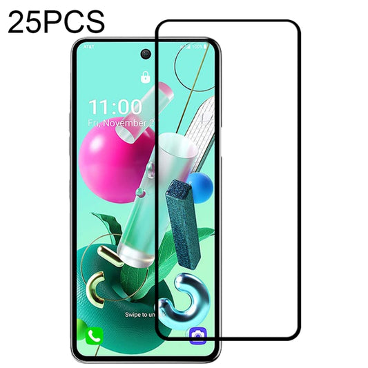 Full glue tempered glass screen protector set (25 pcs) for a smartphone, flat fit