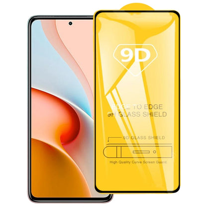 Clear 9D full-glue tempered glass screen protector film with alignment markings