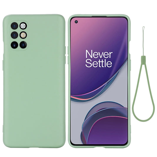 Green liquid silicone full-coverage shockproof phone case with camera cutouts