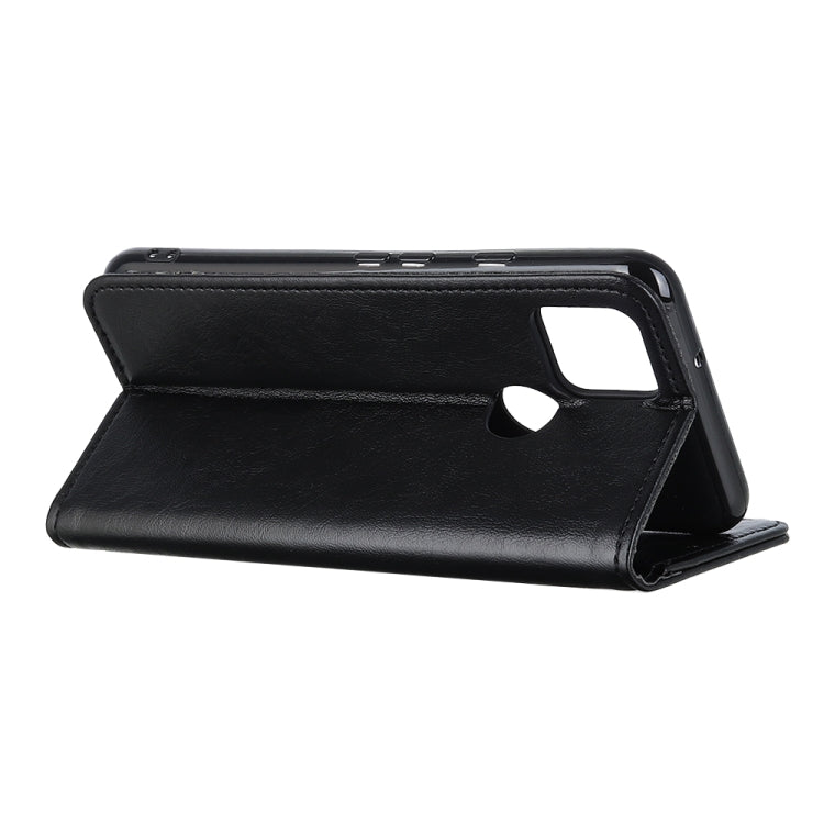 Black leather flip wallet case with viewing stand and side cutouts
