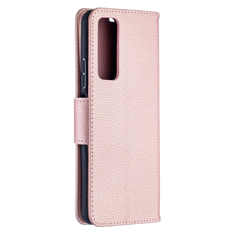 Rose gold textured flip phone wallet case with side phone opening