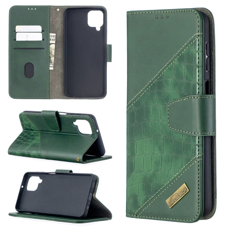 Green crocodile folio wallet case with card slots and flip stand