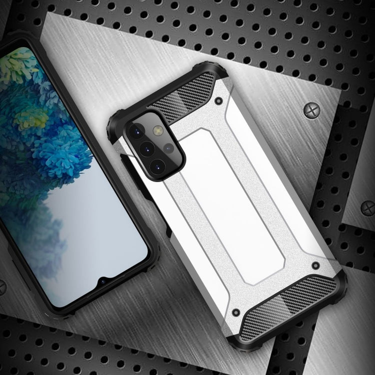 Magic Armor TPU + PC phone case in silver with rugged corners and triple camera cutouts