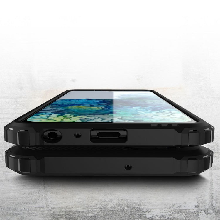 Magic Armor TPU + PC phone case side view, raised bumper with port cutouts